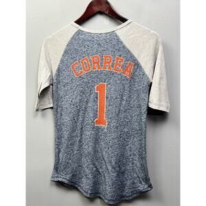 Majestic Houston Astros MLB Women's Medium Correa Short Sleeve Shirt Lightweight
